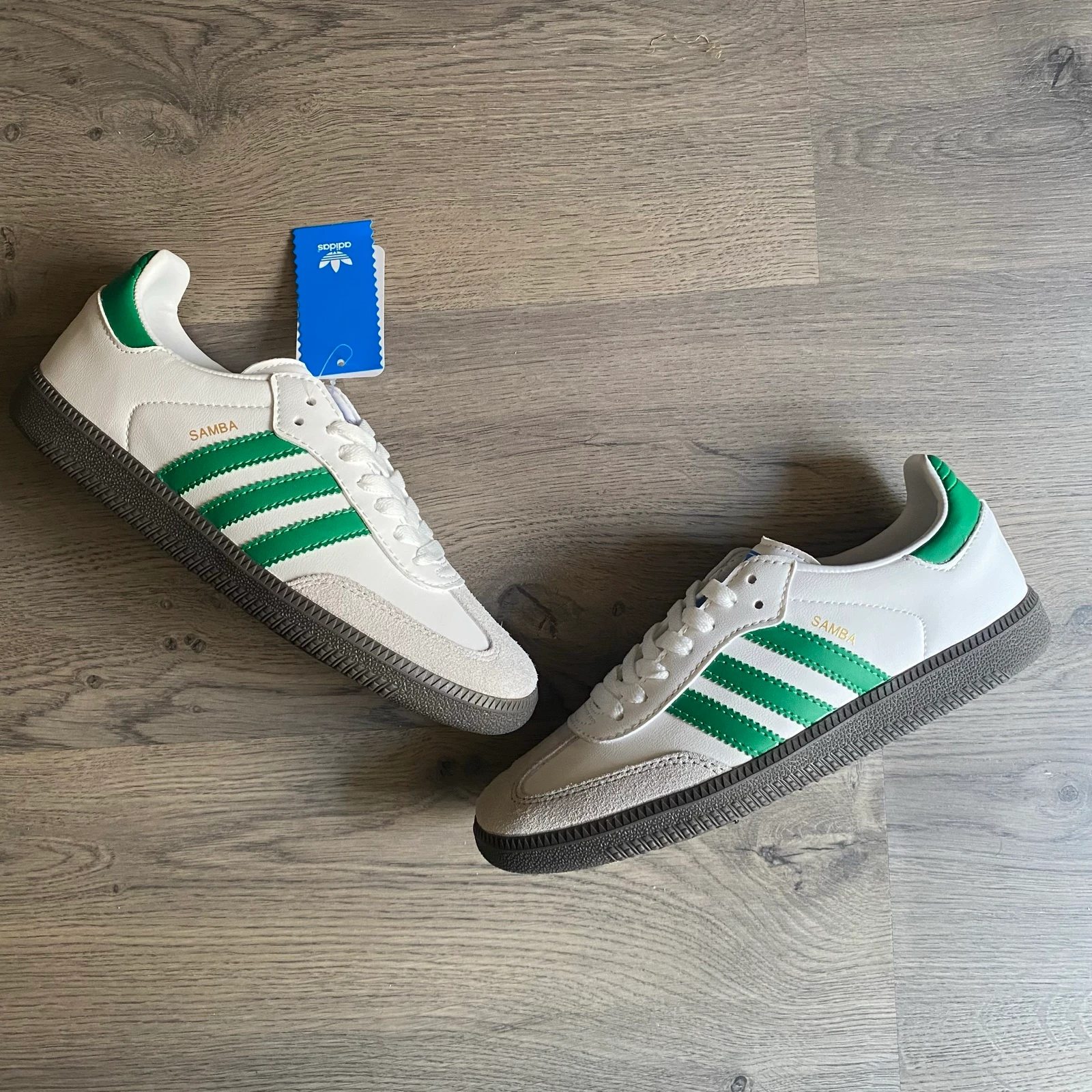 Adidas Samba OG Blancas Verdes | Talla 39 | Nuevas | Con Caja – photo 3